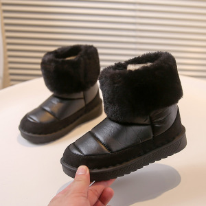 冬季新款儿童雪地靴男童加棉保暖棉鞋女童学生靴子