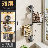 丽佳邦厨房姜蒜调料收纳盒透灰厨房收纳架双层