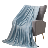 铭思沃毛毯200*230cm条蓝灰