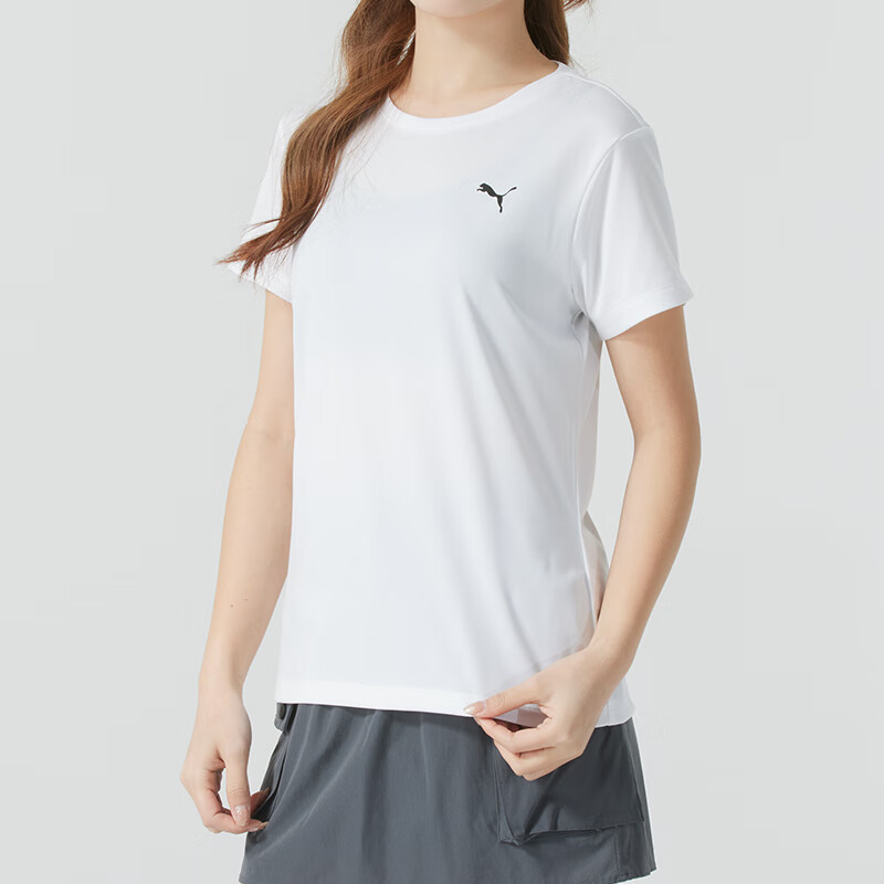 彪马(PUMA)短袖女装透气运动休闲上衣健身跑步训练服T恤衫528393-02 ZP