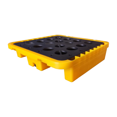 臻远ZY-TP-02防泄漏塑料托盘防渗漏托盘防潮货物托盘 单桶托盘款