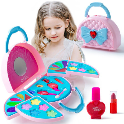 儿童玩具女孩过家家仿真彩妆手提包玩具梳妆台化妆盒小女孩礼物30件套礼盒装化妆盒玩具
