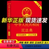 [正版]2022新版 中华人民共和国民法典 含司法解释 大字版 红底烫金民法典条文带条旨 中国法制出版社