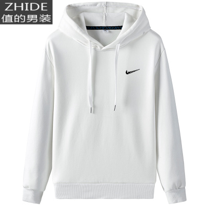 SUNTEK棉圆领卫衣男连帽宽松春秋季长袖T恤宽松打底衫春装加肥加大码卫衣