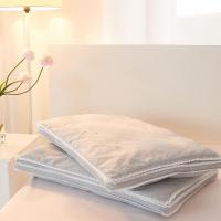 家柏饰(CORATED)全棉蚕丝枕头单人矮枕芯薄款 成人家用低枕 儿童颈椎枕 简爱