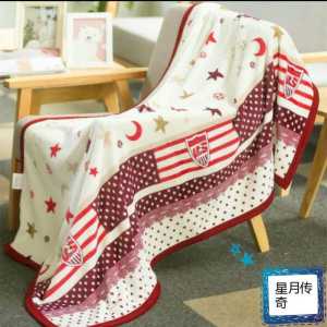 家柏饰(CORATED)夏季单人薄款小毛毯办公室盖腿小毯子保暖空调毯午睡毯珊瑚绒便携