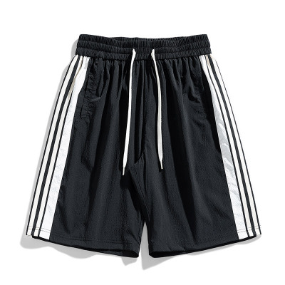 男装大码冰丝五分裤夏季新款短裤胖子加肥加大休闲运动宽松男裤子