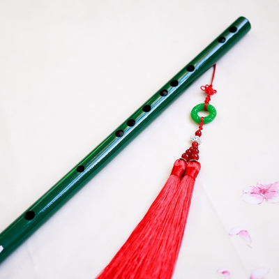 吹奏笛炎黄祖师同款笛子笛道具笛cos古风笛子入门演奏竹笛苦竹绿笛G调(原版吊坠)