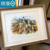 敬平小红书实木画框装裱简约日系相框挂墙a4拼图框定制大尺寸木质框架 咖啡色[28实木]平面 36寸[61*91.4厘米]