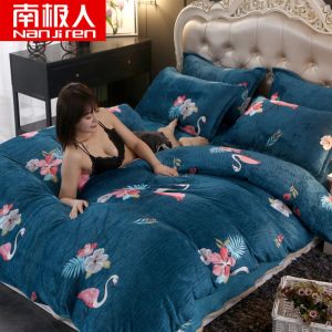 珊瑚绒被套单件冬季保暖加厚法兰绒单双人毛绒双面加绒被罩春夏秋冬季