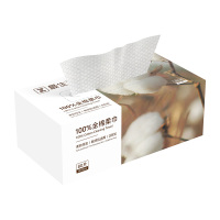 最生活全棉洗脸巾 便携洁面巾干湿两用棉柔巾加厚擦脸巾珍珠纹毛巾 80片/盒 Z-8812