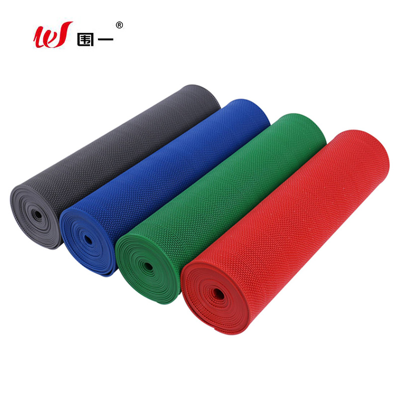 围一 PVC镂空网格防滑地垫 15m*0.9m*6mm 卷