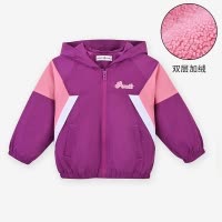 [1件3.5折]铅笔俱乐部童装秋冬新款女童外套儿童加绒上衣中小童厚款风衣