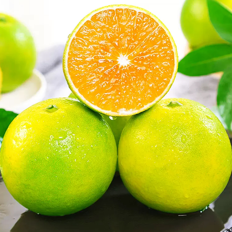 [西沛生鲜]正宗云南青皮冰糖橙 净重9斤 小果 单果60mm左右 新鲜应季水果现摘皮薄多汁清甜