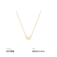 925纯银双扣吊坠项链女锁骨链轻奢个性2025新款潮流新款弯管小众送女朋友老婆情人节七夕生日礼物