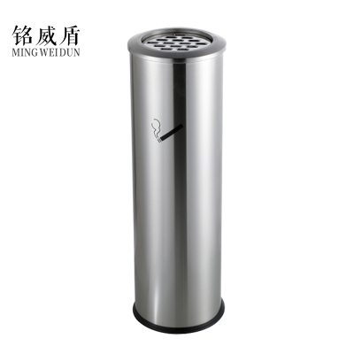 铭威盾不锈钢垃圾桶烟蒂柱灭烟桶带烟灰缸室外电梯口立式圆柱式烟灰柱