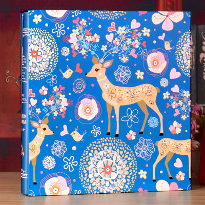 纳爱家(naaijia)相册相薄影集创意礼品过塑插页式大容量时尚相册本-花间小鹿-400张