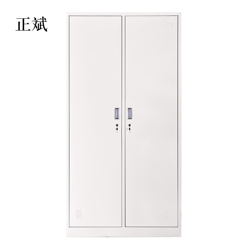 正斌加厚二门钢制更衣柜员工柜铁皮职工储物柜带锁存包柜鞋柜多门柜子二门钢制更衣柜