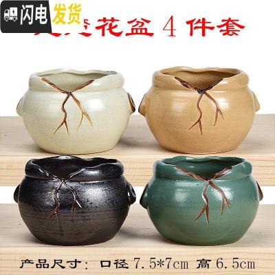 三维工匠可爱莓水果多肉盆陶瓷大盆大号创意个性pp拼盘生石花多肉花盆 楚楚花盆4件套 小花盆容器