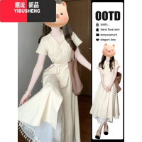 YIBUSHENG法式气质温柔风衬衫连衣裙子女装季2024新款高级感收腰显瘦长裙