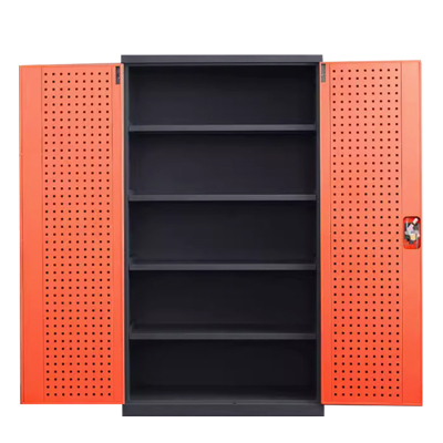阿拉贡重型工具柜加厚物件工具储物柜工厂铁皮柜汽修厂零件收纳柜橘色五层带挂板
