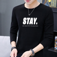 T恤男士秋季新款薄款韩版修身潮流印花上衣