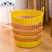 粗管塑料编织脏衣篮脏衣篓洗衣篮玩具收纳框浴室放脏衣服桶 三维工匠收纳篮