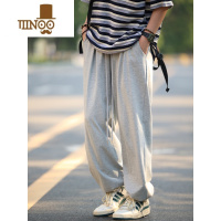 YANXU你初恋老王垂感直筒裤子男显高长裤夏季潮流束脚运动卫裤宽松休闲