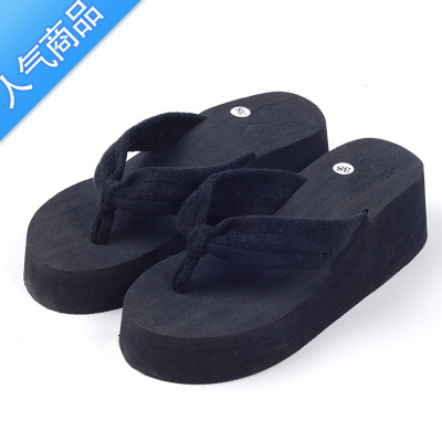 SUNTEK[天天特价]松糕厚底高跟凉拖鞋 夏季可爱女拖鞋夹角人字拖鞋
