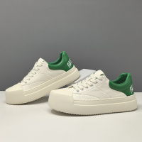 男生头层牛皮运动板鞋男款潮鞋真皮欧洲站男鞋男士厚底增高休闲鞋