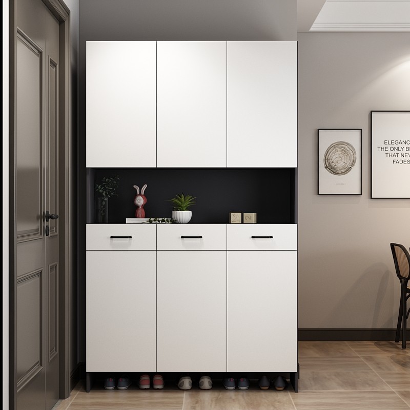 入户玄关柜鞋柜闪电客衣帽柜一体家用简约大容量多组合厅柜 1.