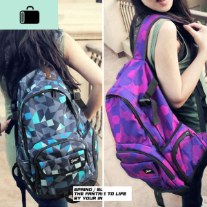 书包女学生韩版初中高中小学生书包男潮流旅行双肩包女大容量背包NEW LAKE