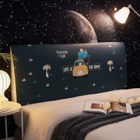 北欧床头罩套全包软包防尘罩床靠背罩保护套1.8米1.5m弹力萬 出租车 长220cm[床头高50cm-65cm以内适用]