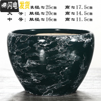 三维工匠陶瓷花盆特大号创意北欧风简约室内透气绿萝多肉植物花盆 苹果[结晶青]送塑料托 大号(肚径20)花盆容器