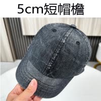 5cm短檐男士帽子春秋休闲遮阳透气短沿马术帽圆顶韩版硬顶棒球帽