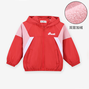 [1件3折]铅笔俱乐部童装秋冬新款女童外套儿童加绒上衣中小童厚款风衣