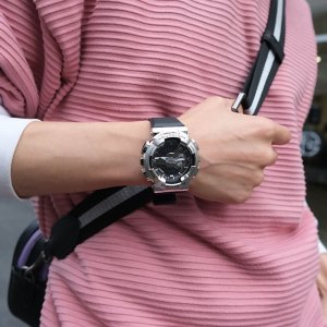 CASIO旗舰店卡西欧手表男g-shock炫彩小钢炮明星同款防震金属运动时尚潮流休闲男士防水耐摔石英表男GM-110