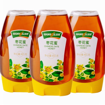 汪氏蜂蜜 枣花蜜红枣蜜465g*3瓶组合装蜂蜜
