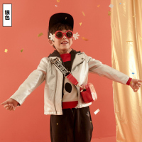 [1件5折价:215]米喜迪mecity童装春新款男女童米奇洋气时尚休闲保暖夹克外套