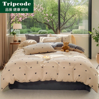 Tripcode A类有氧提花绵柔四件套奶茶