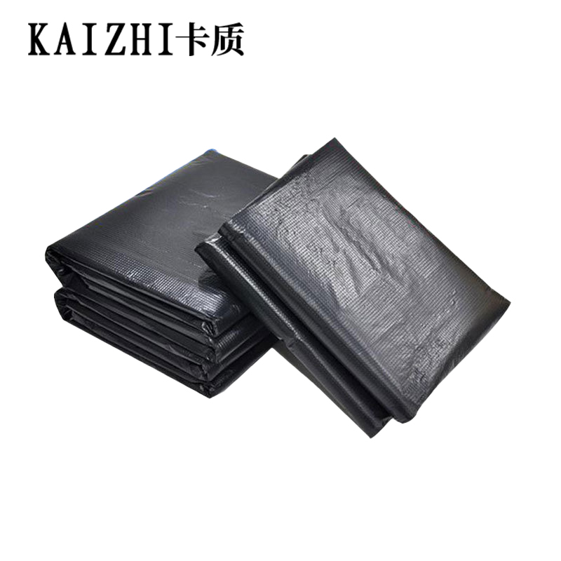 卡质(KAZHI) 黑色平口垃圾袋 大号加厚60*80cm 3.8丝 50个/件