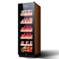 尊堡(zunbao)JC-435E茶叶冷藏保鲜恒温红酒柜冰箱冰吧客厅家用饮料雪茄柜 棕木纹+果篮