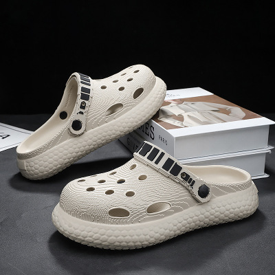 2025春夏轻便透气室内居家拖男女款拖鞋厚底外穿时尚休闲情侣凉鞋