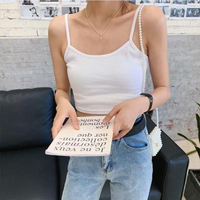 咫尚两件装-夏季韩版修身小吊带背心女性感外穿小心机港味chic短款