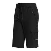 渔人船长夏季大码男士休闲运动裤冰爽轻薄透气弹力七分裤中短裤