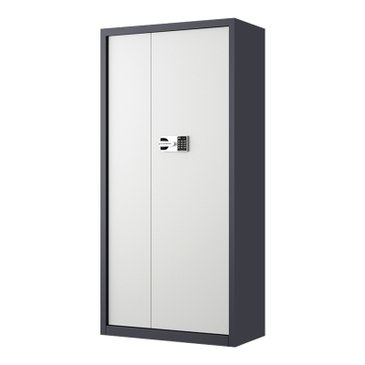 正斌指纹电子保密柜钢制密码文件柜档案柜矮柜保密资料柜办公柜通门灰白色:国保密码锁