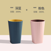 北欧ins牙刷漱口杯套装现代简约情侣一对涑家用刷牙杯子一家三口 三维工匠 [三口之家]暖心三色装洗漱杯