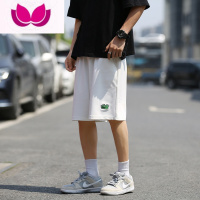 七斓E男士短裤韩版宽松刺绣直筒五分裤ins情侣款百搭学生卫裤