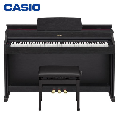 卡西欧（CASIO）电钢琴AP-470BK专业88键重锤立式表演数码钢琴三角钢琴音色APP教学黑色