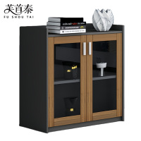 芙首泰木质矮柜二门玻璃柜80*40*80cm台